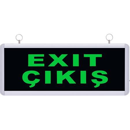 Işıklı EXIT - ÇIKIŞ Yönlendirme Tabelası