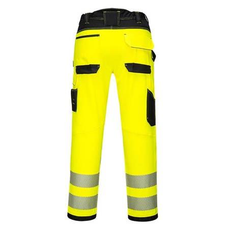 PORTWEST PW303 - PW3 Hi-Vis Hafif Esnek Reflektörlü Pantolon Sarı/Siyah