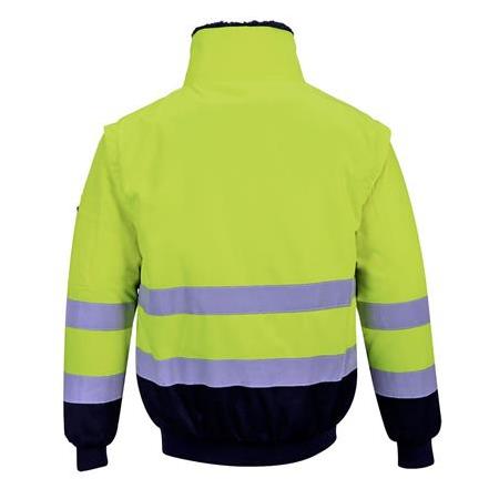 PORTWEST PJ50 - Hi-Vis 3'ü 1 arada Pilot Mont Sarı/Lacivert