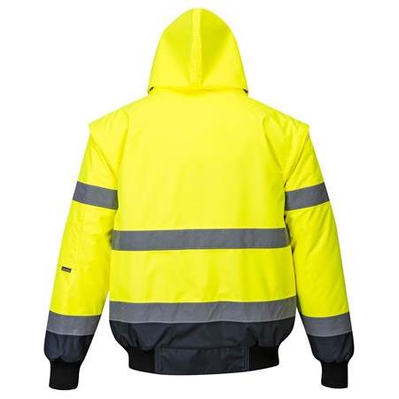 PORTWEST C465 Hi-Vis 3+1 Kontrast Bomber Mont Sarı/Lacivert