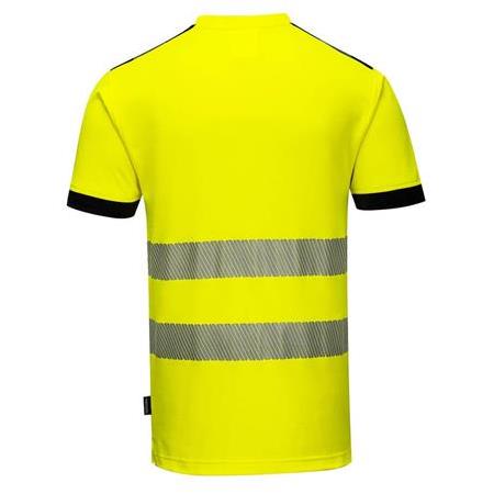 PORTWEST T181 - PW3 Hi-Vis Cotton Comfort T-Shirt S/S Sarı/Siyah