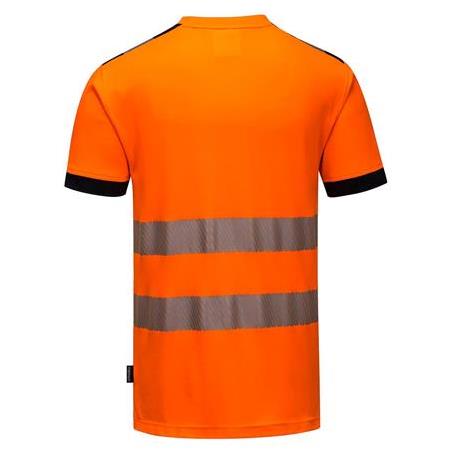 PORTWEST T181 - PW3 Hi-Vis Cotton Comfort T-Shirt S/S Turuncu/Siyah