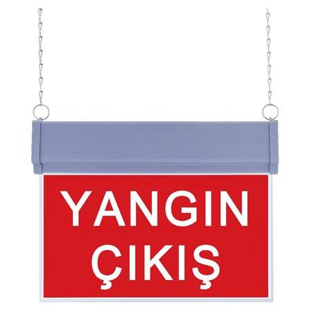 Çift Yönlü Acil Yönlendirme Armatürü (Zincirli) YANGIN ÇIKIŞ