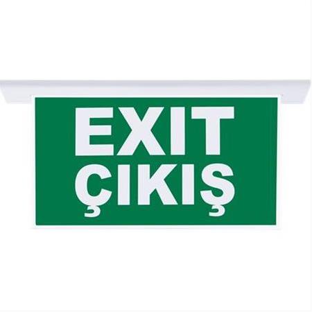 Çift Yönlü Sıva Altı Işıklı EXIT ÇIKIŞ Tabelası