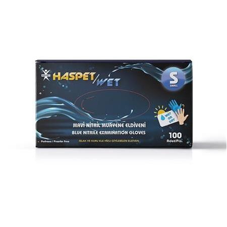 HASPET Wet Mavi Nitril Pudrasız Eldiven